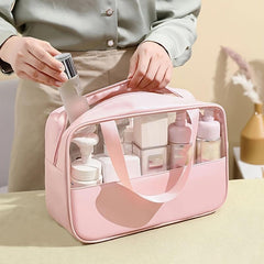 Waterproof Toiletry Travel Bag Zipper Cosmetic Bag Large Capacity Makeup Storage