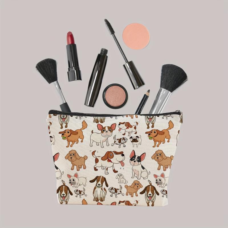 Dog Pattern Makeup Bag Small Capacity Cosmetic Bag Mini Change Holder Coin Pouch
