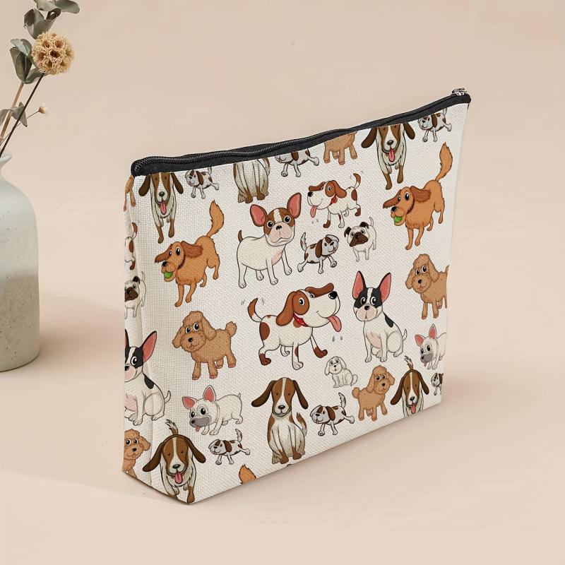 Dog Pattern Makeup Bag Small Capacity Cosmetic Bag Mini Change Holder Coin Pouch