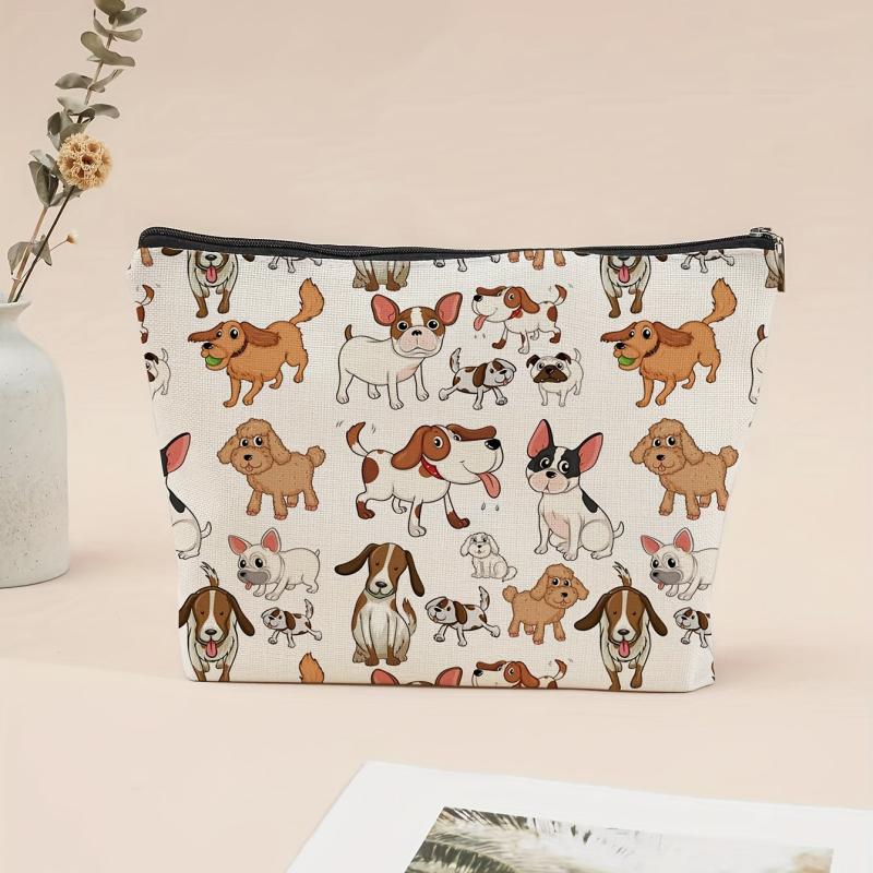Dog Pattern Makeup Bag Small Capacity Cosmetic Bag Mini Change Holder Coin Pouch