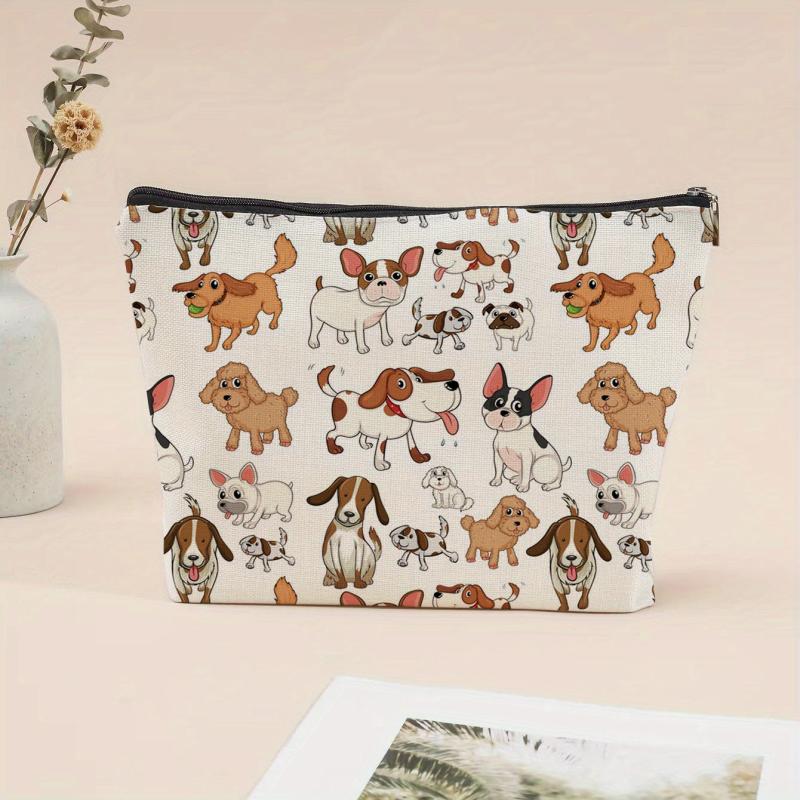 Dog Pattern Makeup Bag Small Capacity Cosmetic Bag Mini Change Holder Coin Pouch