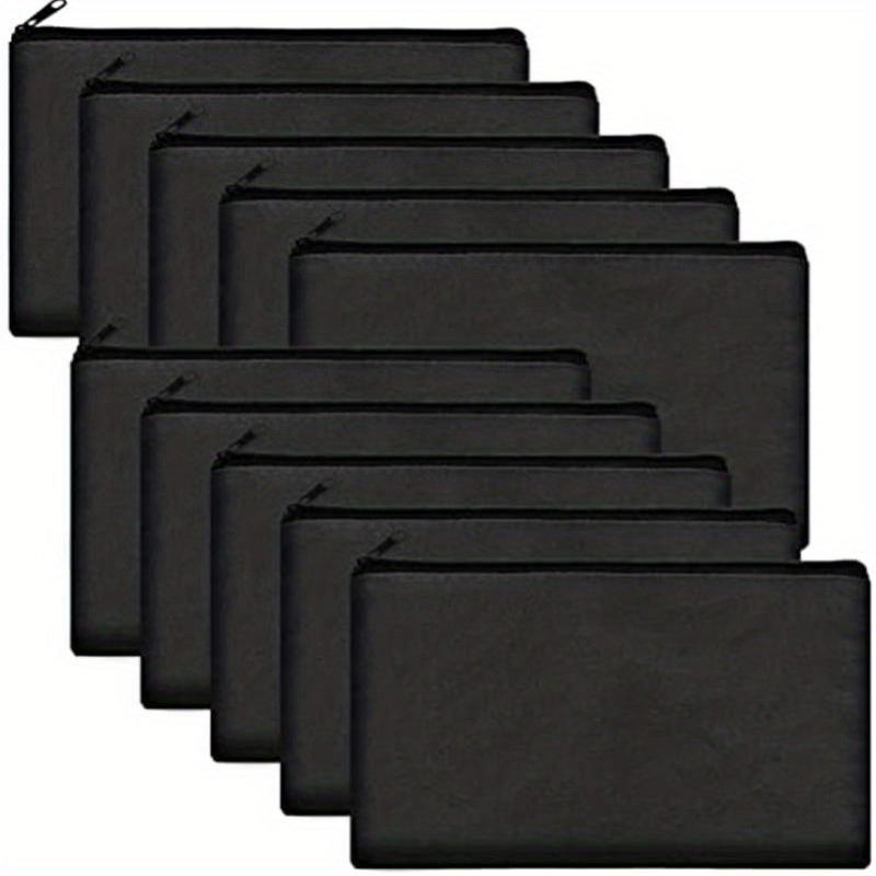 10PCs Blank Canvas Zipper Pouch Bulk for Cosmetic & DIY Crafts