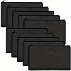 10PCs Blank Canvas Zipper Pouch Bulk for Cosmetic & DIY Crafts