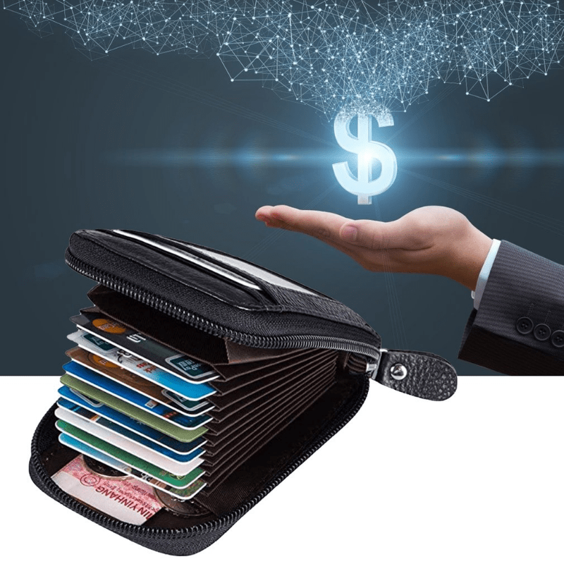 Men's Casual PU Leather Card Holder Coin Purse Credit Card Bag