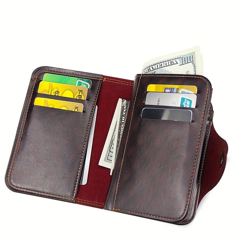 Men's Casual Buckle Wallet PU Leather Credit Card Holder Coin Purse