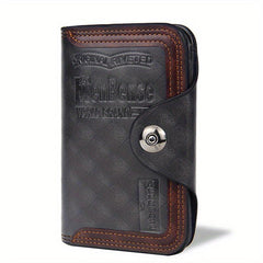 Men's Casual Buckle Wallet PU Leather Credit Card Holder Coin Purse