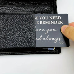 Engraved Wallet Insert Card Birthday Gift