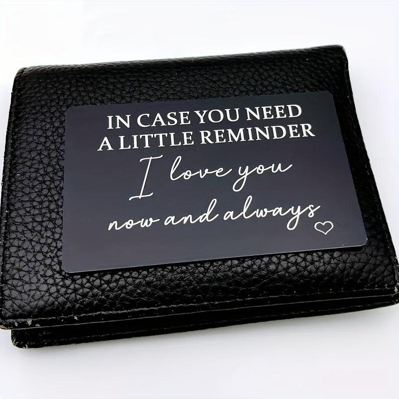 Engraved Wallet Insert Card Birthday Gift