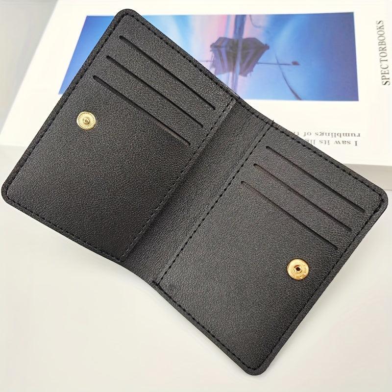 Slim Bifold Card Holder Snap Button Wallet
