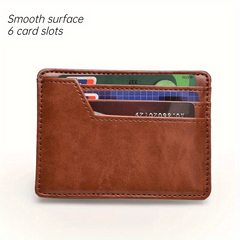 Minimalist Bifold Magic Wallet For Men - 6 Card X Band Cash Holder