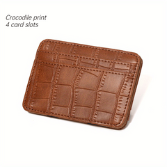 Minimalist Bifold Magic Wallet For Men - 6 Card X Band Cash Holder