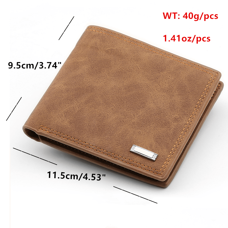 Retro Men Leather Wallet Slim Purse Money Holder Xmas Gift