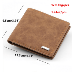 Retro Men Leather Wallet Slim Purse Money Holder Xmas Gift