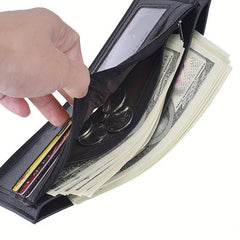 Men's PU Leather Short Wallet Card Holder