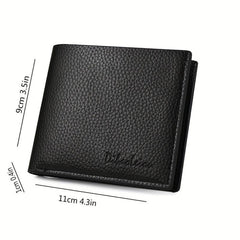 Men's PU Leather Short Wallet Card Holder