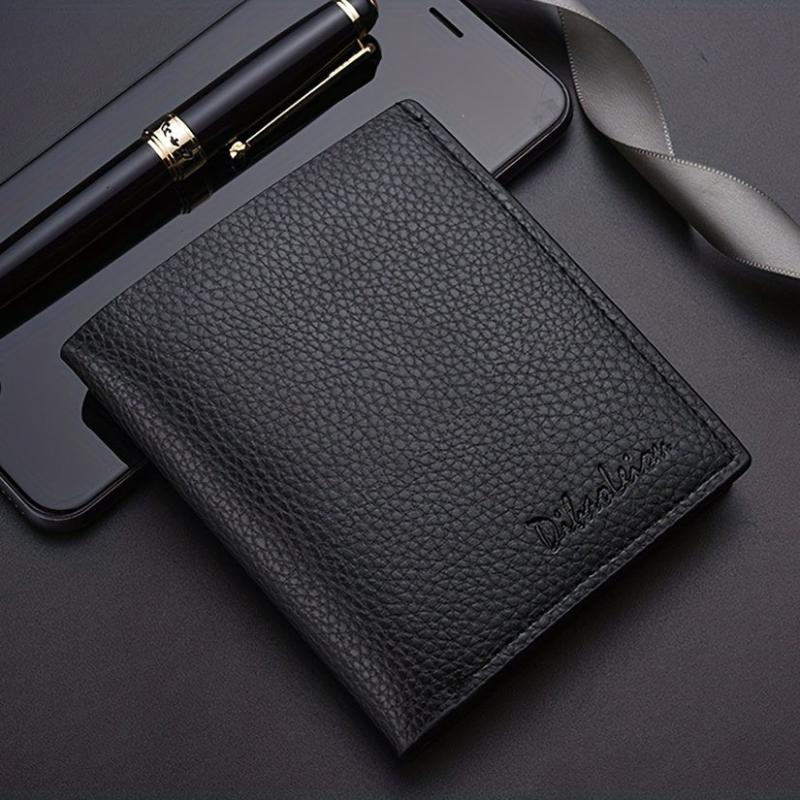 Men's PU Leather Short Wallet Card Holder