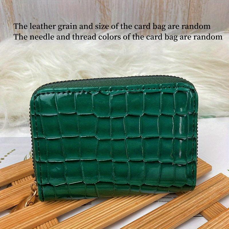 Crocodile Pattern PU Leather Card Bag 9 Slot Credit Wallet