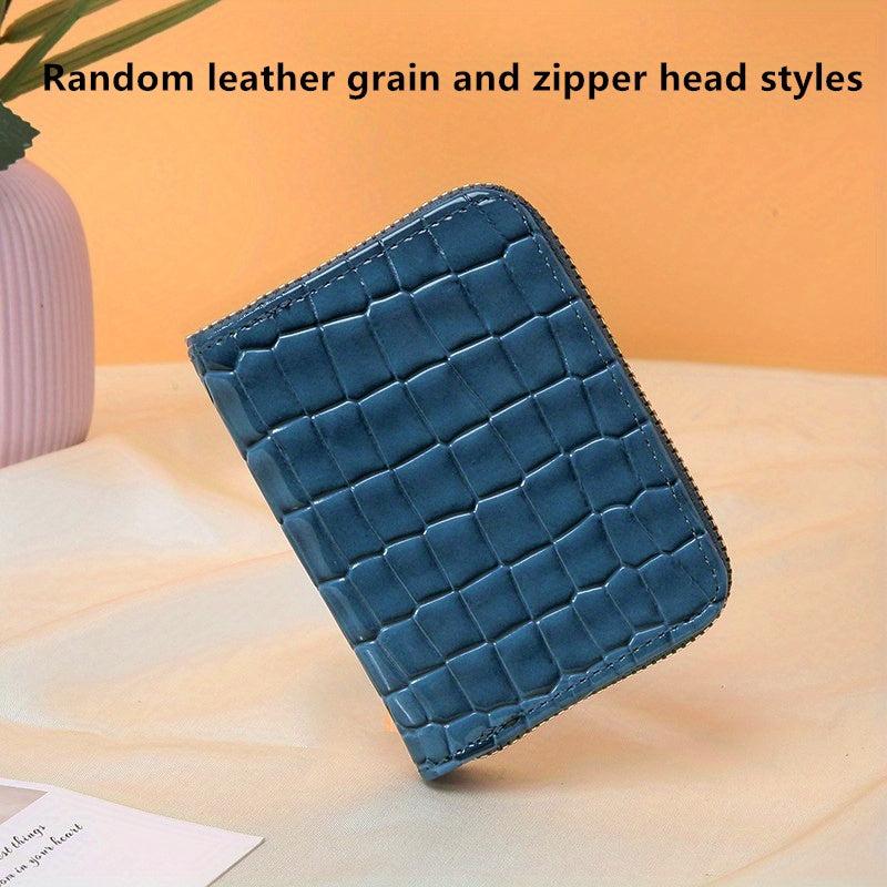 Crocodile Pattern PU Leather Card Bag 9 Slot Credit Wallet