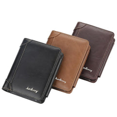 Men's Bifold Leather Wallet with Zipper Coin Pocket