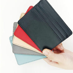 Slim PU Leather ID Card Holder Bank Credit Card Slot Case