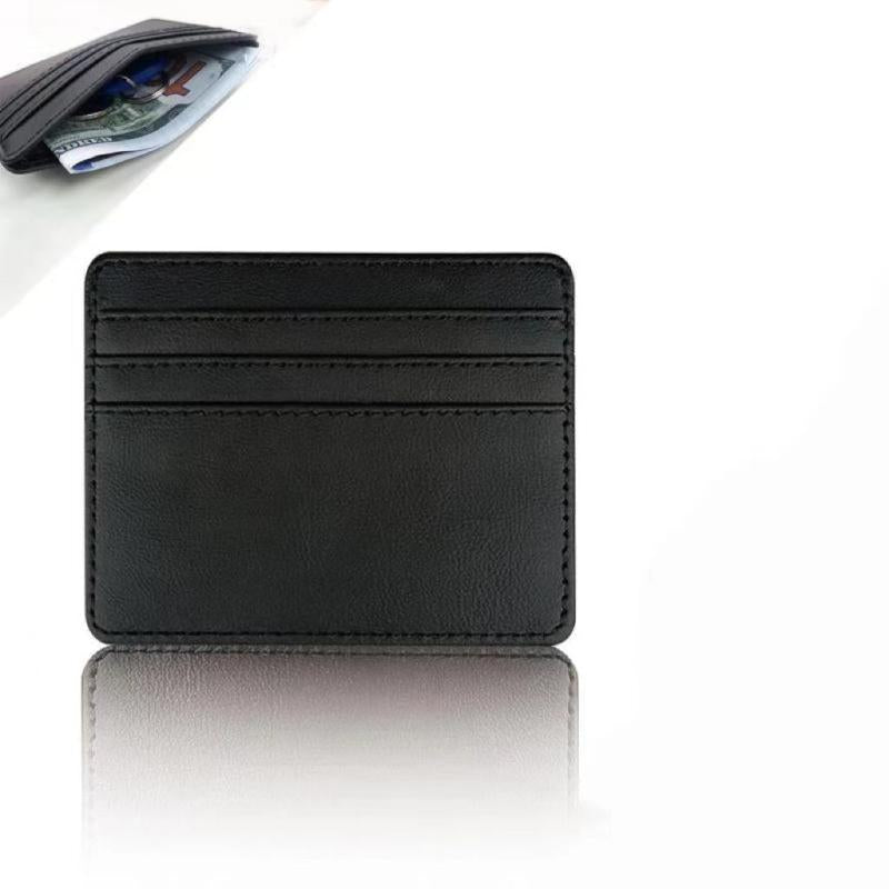 Slim PU Leather ID Card Holder Bank Credit Card Slot Case