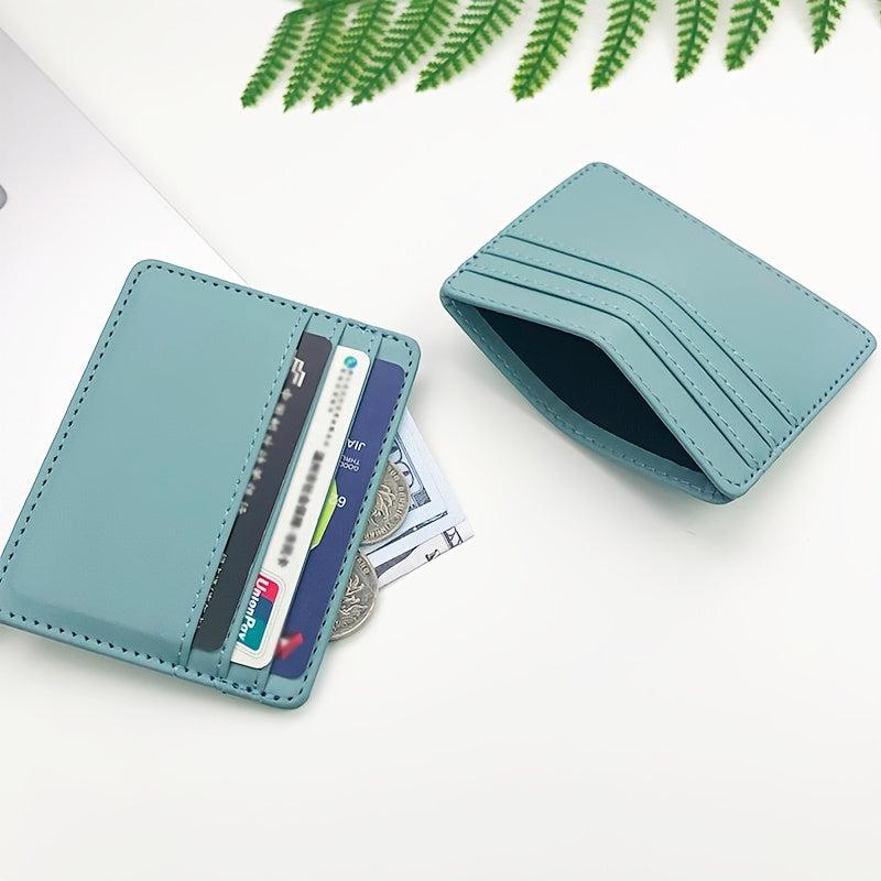 Slim PU Leather ID Card Holder Bank Credit Card Slot Case