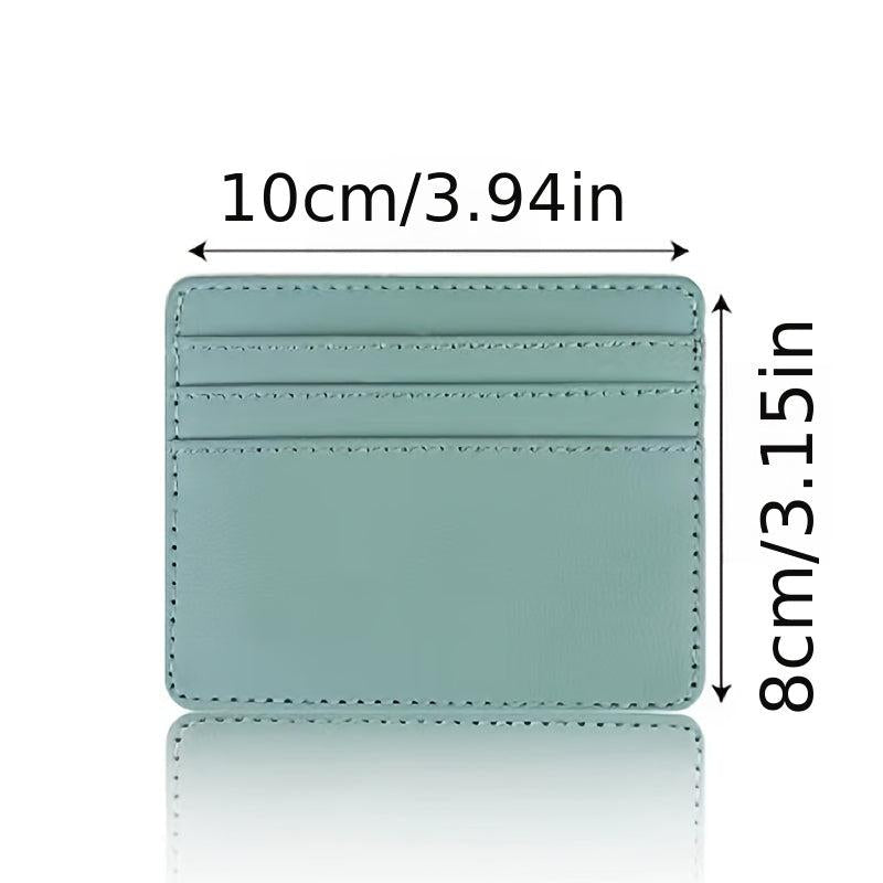 Slim PU Leather ID Card Holder Bank Credit Card Slot Case