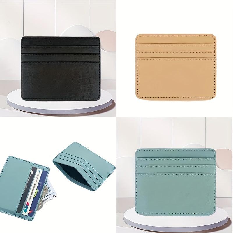 Slim PU Leather ID Card Holder Bank Credit Card Slot Case