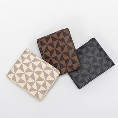 Men's Printed Two Fold Wallet Card Slot Coin Purse