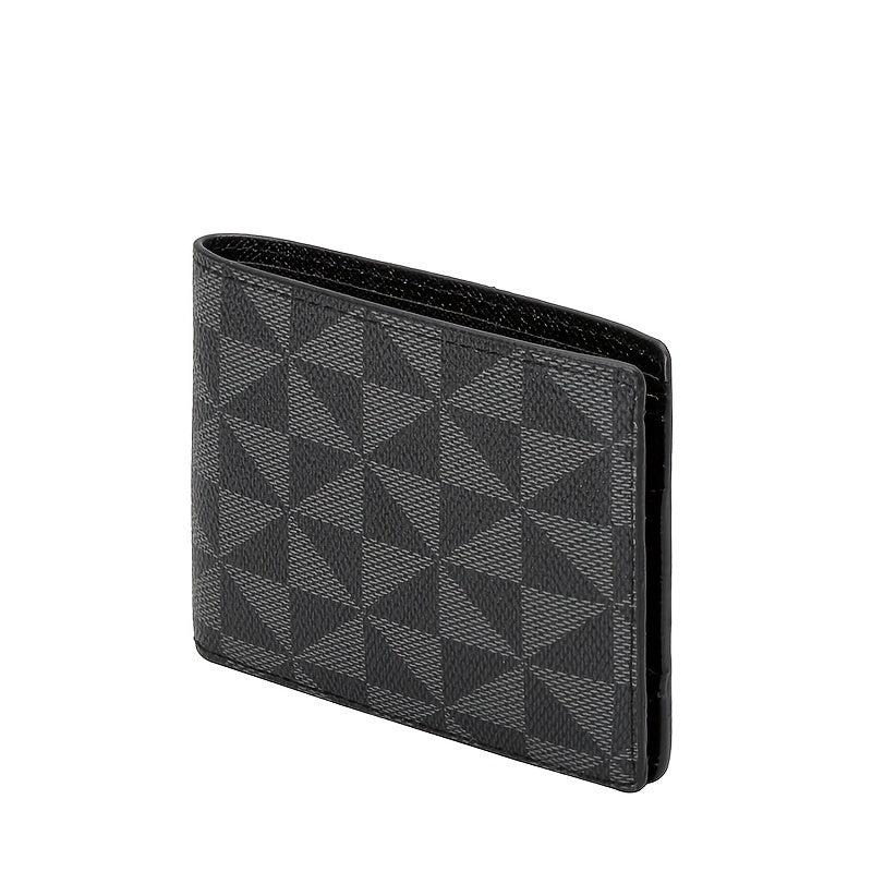 Men's Printed Two Fold Wallet Card Slot Coin Purse