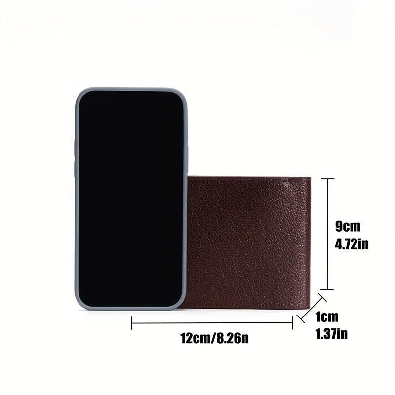 Men's Leather Wallet Vintage Short Zipper Thin Soft