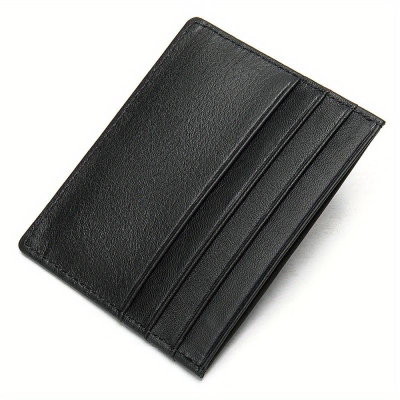 Leather Credit Card Holder Wallet Thin Minimalist Card Case for Men or Women