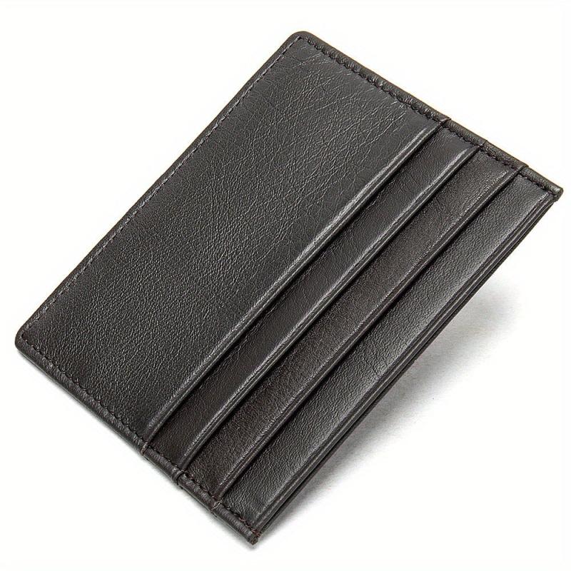 Leather Credit Card Holder Wallet Thin Minimalist Card Case for Men or Women