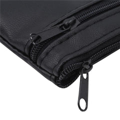 Men's Zipper Short PU Leather Phone Coin Purse