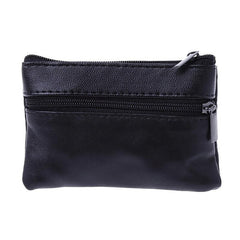 Men's Zipper Short PU Leather Phone Coin Purse