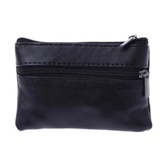 Men's Zipper Short PU Leather Phone Coin Purse