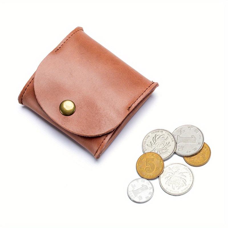 Unisex Cowhide Mini Coin Bag Earphone Small Storage Leather