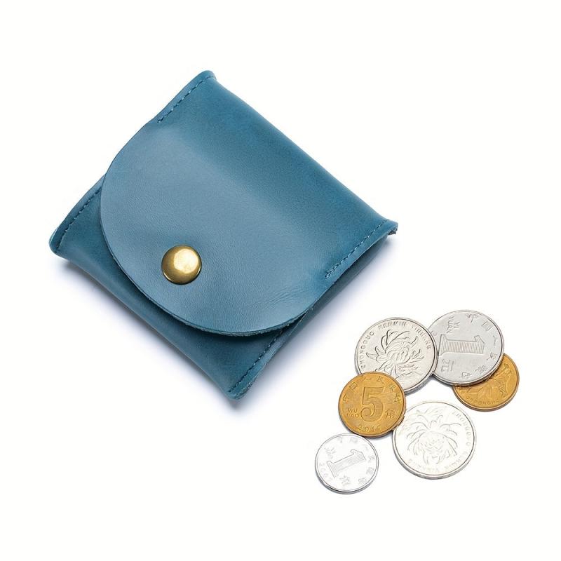 Unisex Cowhide Mini Coin Bag Earphone Small Storage Leather