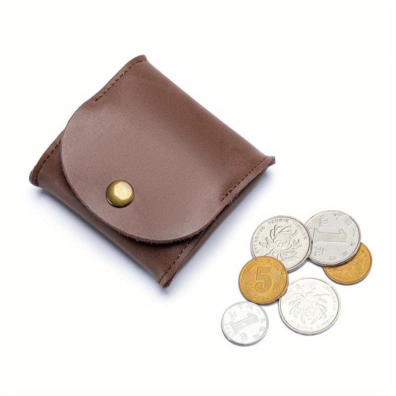 Unisex Cowhide Mini Coin Bag Earphone Small Storage Leather
