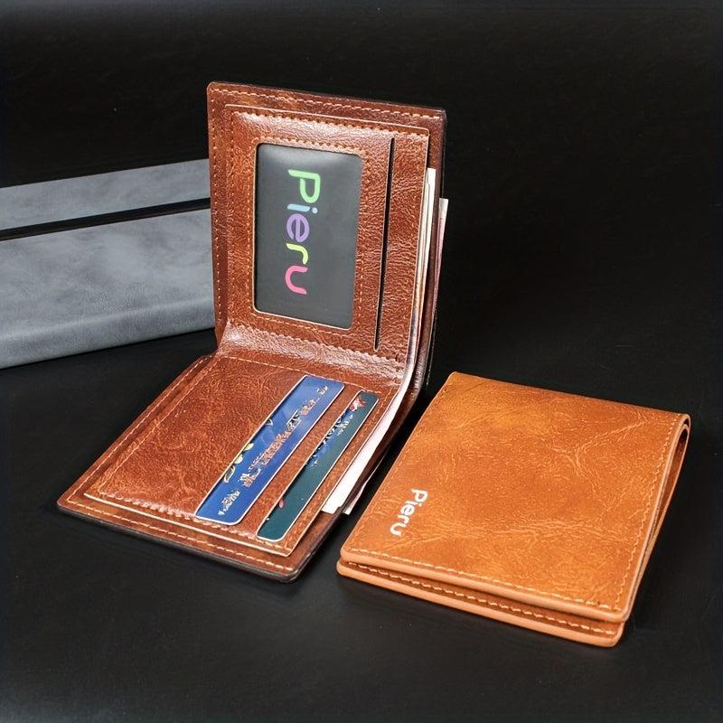 Men's Wallet Long Retro Business Wallet Leather Ticket Holder