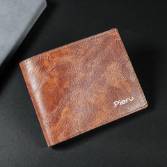 Men's Wallet Long Retro Business Wallet Leather Ticket Holder