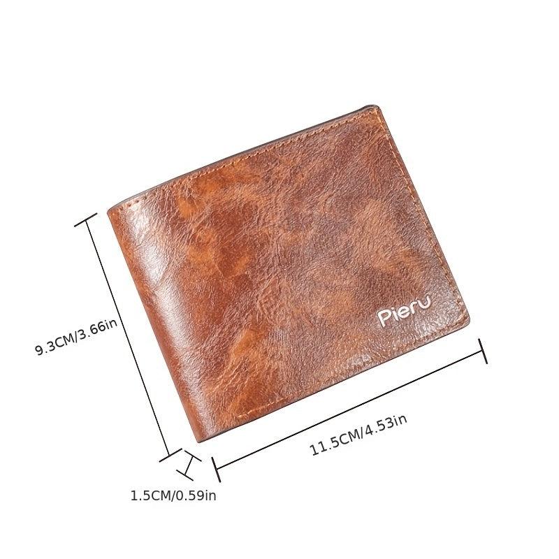 Men's Wallet Long Retro Business Wallet Leather Ticket Holder