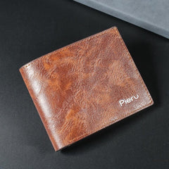 Men's Wallet Long Retro Business Wallet Leather Ticket Holder