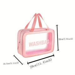 Clear Makeup Bag Wet Dry Separation Waterproof Cosmetic Storage
