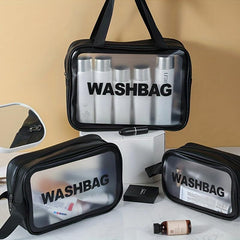 Clear Makeup Bag Wet Dry Separation Waterproof Cosmetic Storage