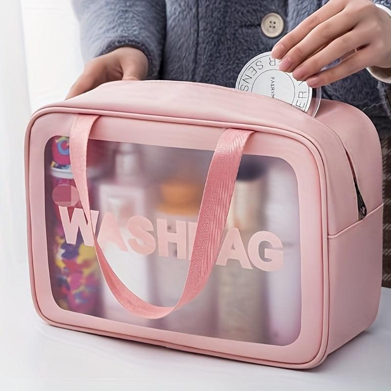 Clear Makeup Bag Wet Dry Separation Waterproof Cosmetic Storage