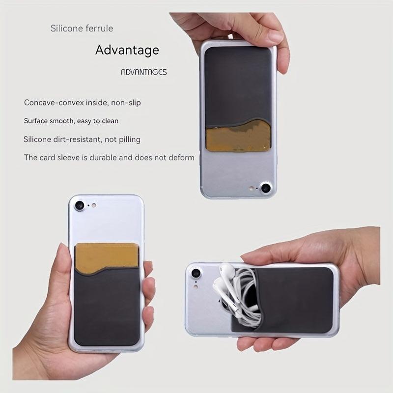 Silicone Card Holder for Phone Case Stick On Back - 1pc