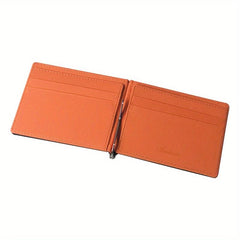 Men's Small Money Clip Card Case Bifold Card Holder