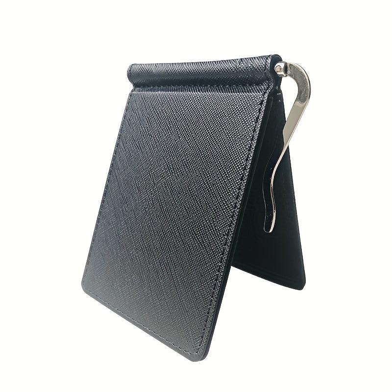 Men's Small Money Clip Card Case Bifold Card Holder