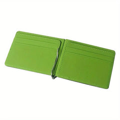 Men's Small Money Clip Card Case Bifold Card Holder